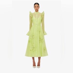 Leo Lin Katrina Petal Butterfly Sleeve Midi Dress